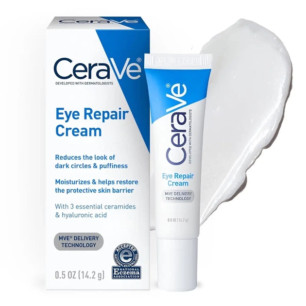 Відновлювальний крем для всіх типів шкіри навколо очей CeraVe Eye Repair Cream 14 g - Фото 2 Відновлювальний крем для всіх типів шкіри навколо очей CeraVe Eye Repair Cream 14 g - зображення 2