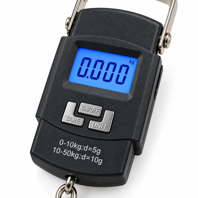 Электронные подвесные весы Crownberg CB-08 до 50 кг, LCD-дисплей - Фото 3 Электронные подвесные весы Crownberg CB-08 до 50 кг, LCD-дисплей - изображение 3