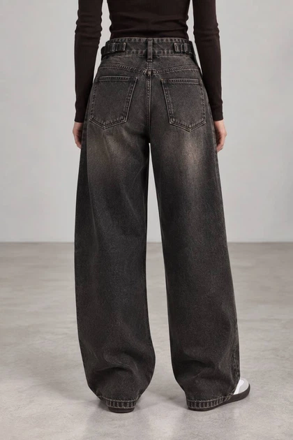 Джинси жіночі It’s Basic 2961-2W6-62 WIDE LEG baggy з регулюванням пояса 42 коричневі - зображення 6