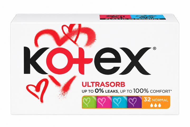Тампони гігієнічні Kotex Normal Ultrasorb, 32 шт - Фото 1 Тампони гігієнічні Kotex Normal Ultrasorb, 32 шт - зображення 1