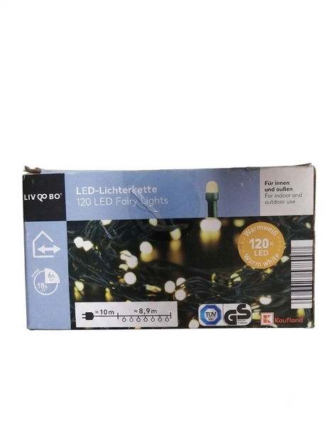 LED-гірлянда LIVARNO home 120 LED, тепле біле світло, 18,9 м, таймер, IP44 - зображення 4