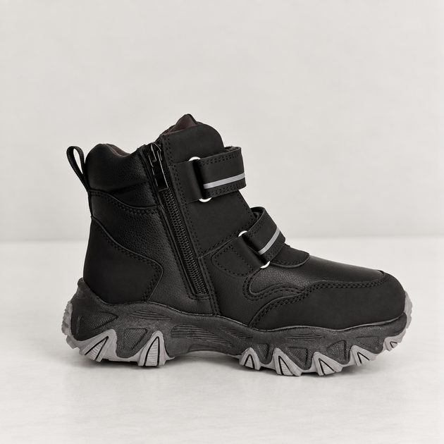 Зимние ботинки на липучках для мальчиков Bessky Черный 33 (21,3 см) Код: BM3125 black - Фото 2 Зимние ботинки на липучках для мальчиков Bessky Черный 33 (21,3 см) Код: BM3125 black - изображение 2