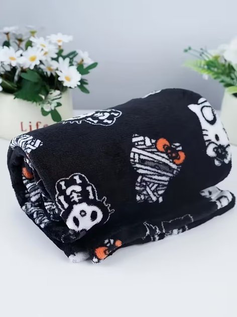 Штаны плюшевые пижамные черного цвета Hello Kitty Helloween, теплые домашние штаны Хеллоу Китти Хеллоуин, L-XL - Фото 6 Штаны плюшевые пижамные черного цвета Hello Kitty Helloween, теплые домашние штаны Хеллоу Китти Хеллоуин, L-XL - изображение 6