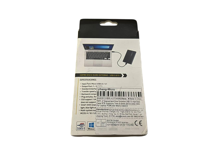 Зовнішній жорсткий диск 750GB USB 3.0 2.5″ у кейсі Orico, портативний HDD - зображення 5