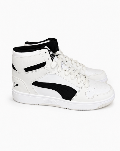 Кросівки чоловічі високі Rebound High Top білі з чорним 44.5 (4065449384704) (29 см) - Фото 2 Кросівки чоловічі високі Rebound High Top білі з чорним 44.5 (4065449384704) (29 см) - зображення 2
