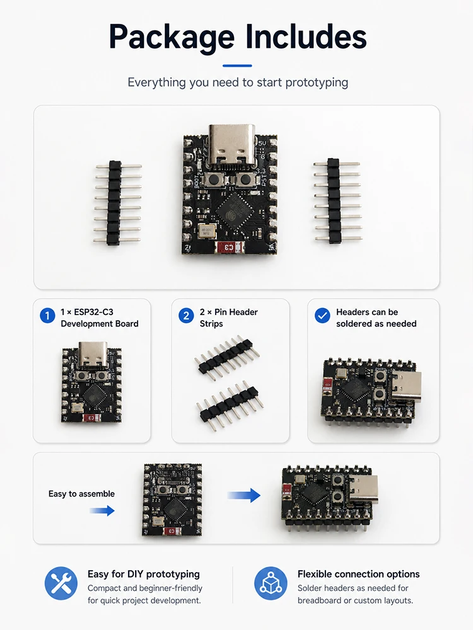 Плата разработки ESP32-C3 Super Mini Wi-Fi 2.4GHz + Bluetooth 5.0 LE, Type-C, RISC-V - изображение 5