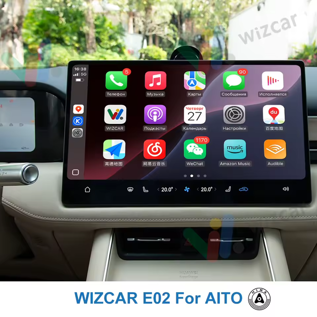 Адаптер WIZCAR E02 для AITO M5/M7/M8/M9 – AppleCarPlay & AndroidAuto, GoogleMaps, Spotify - изображение 3