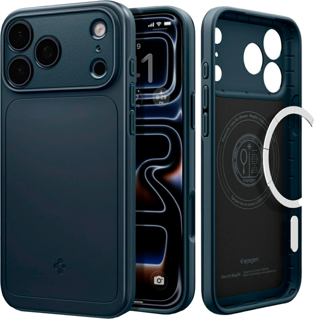 Etui plecki Spigen Thin Fit MagSafe do Apple iPhone 18 Pro Max / 17 Pro Max Grey (8800337252347) - Zdjęcie 4 Etui plecki Spigen Thin Fit MagSafe do Apple iPhone 18 Pro Max / 17 Pro Max Grey (8800337252347) - obraz 4