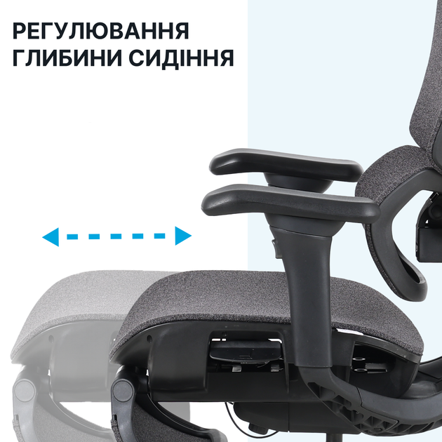 Кресло офисное OfficePro Jade OC970B Fabric эргономичное Black - изображение 13