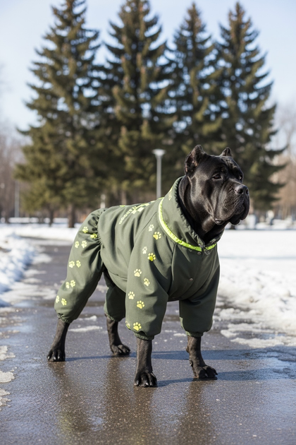 Дощовик для великих порід собак 6XL 63-65cm Вівчарка Боксер Доберман Корсо Dog's Happiness Темно-зелена олива Хлопчик 0116-01/20 - Фото 4 Дощовик для великих порід собак 6XL 63-65cm Вівчарка Боксер Доберман Корсо Dog's Happiness Темно-зелена олива Хлопчик 0116-01/20 - изображение 4