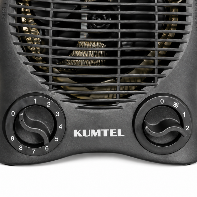 Электрический тепловентилятор Kumtel LX-6441 Black Компактный обогреватель для помещений с механическим управлением - изображение 9