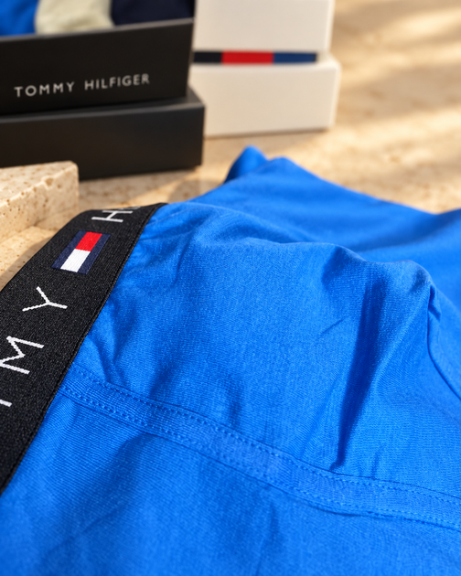 Набор мужского белья TOMMY HILFIGER 5 шт размер L, хлопковые трусы боксеры разных цветов в коробке - Фото 3 Набор мужского белья TOMMY HILFIGER 5 шт размер L, хлопковые трусы боксеры разных цветов в коробке - изображение 3