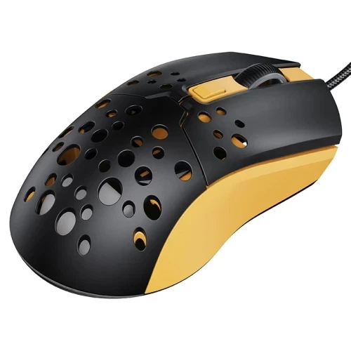 Миша Hoco GM51 "Sky", Black/Yellow, USB, оптична, 1200-3600 dpi, LED підсвічування (7 режимів), 6 кнопок, 1.5 м - Фото 2 Миша Hoco GM51 "Sky", Black/Yellow, USB, оптична, 1200-3600 dpi, LED підсвічування (7 режимів), 6 кнопок, 1.5 м - изображение 2