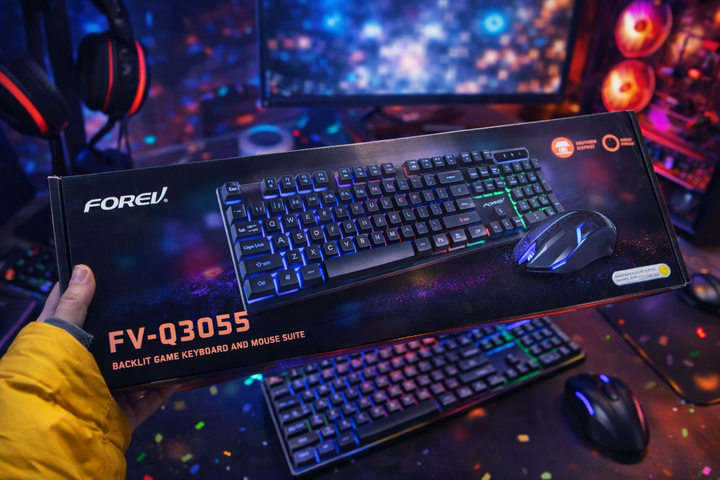 Ігровий набір FOREV клавіатура плюс миша з підсвіткою RGB зручна розкладка висока чутливість - зображення 4