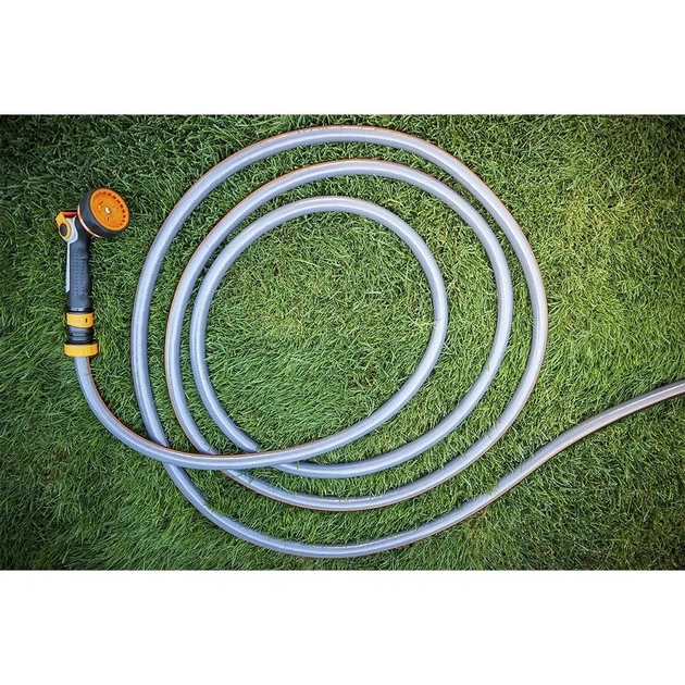 Садовый шланг SEQUOIA SWH3450 3/4" 50м, трехслойный, выдерживает давление до 15 бар, температурный диапазон -10+60°C, вес 100 кг - изображение 3