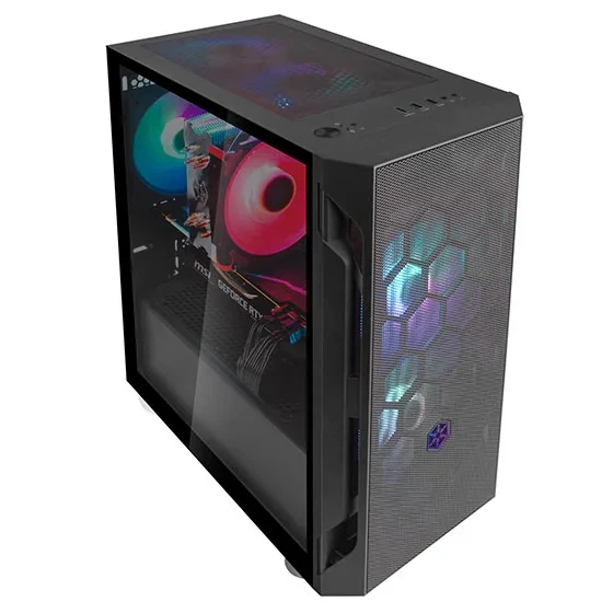 Корпус SilverStone Fara FAH1MB-PRO без БП, 1xUSB3.0, 2xUSB2.0, 3x120мм, ARGB, VGA 320мм, LCS ready, TG боковая панель, mATX, черный. - изображение 6