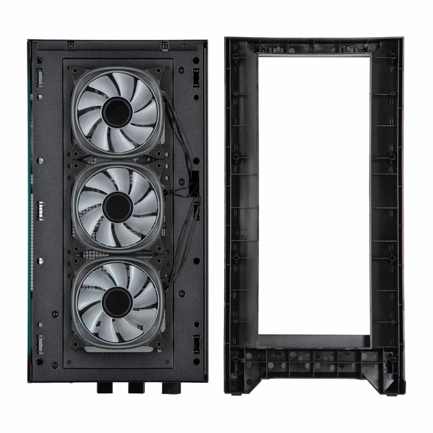 Корпус 2E GAMING Dominator Pro G2302B, без БЖ 2xUSB3.0, 1xUSB Type-C, 4x120мм ARGB, VGA 380мм, LCS ready, контроллер с пультом, TG боковая панель, TG/Сетчатая передняя панель, ATX, черный. - изображение 10