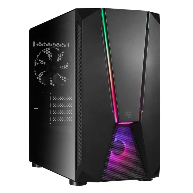 Корпус SilverStone Fara FAV1MB-PRO без БП, 2xUSB3.0, 2xUSB2.0, 1x120мм, ARGB VGA 379мм, LCS ready, TG боковая панель, mATX, черный. - изображение 6