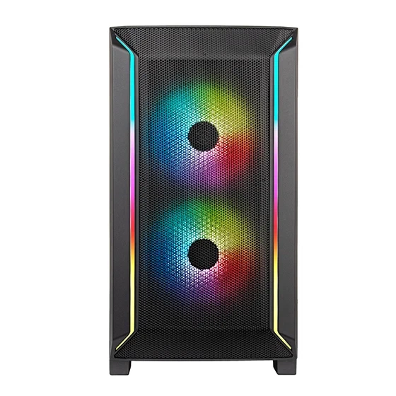 Корпус SilverStone Fara FA312Z-BG без БП, 2xUSB3.0, 2x140мм, ARGB VGA 365мм, LCS ready, TG боковая панель, mATX, черный. - изображение 6