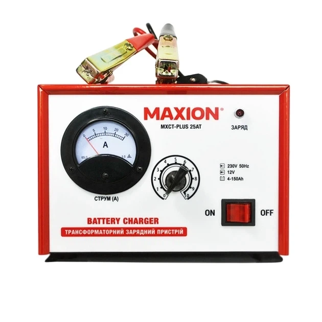 Трансформаторное зарядное устройство Maxion PLUS 25AT 12V 15A (MXCT-PLUS 25AT) - изображение 2