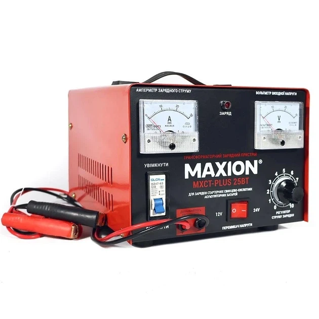 Трансформаторное зарядное устройство Maxion MXCT PLUS-25ВТ 12V/24V 25A (MXCT PLUS-25BT) - изображение 2