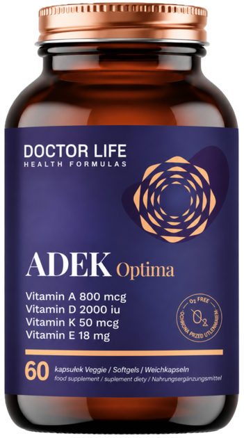 Kompleks ADEK Doctor Life ADEK Optima 60 kapsułek (5908062065270) - Zdjęcie 1 Kompleks ADEK Doctor Life ADEK Optima 60 kapsułek (5908062065270) - obraz 1