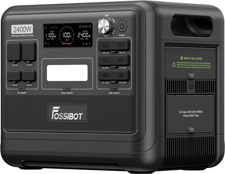 Зарядна станція Fossibot F2400 Black/ 2400 Вт / 2048 - год / - зображення 4