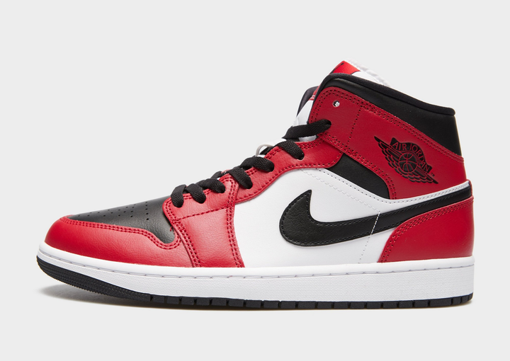 Кроссовки Air Jordan 1 Mid «Chicago Black Toe» 554724-069 (9us/27см 42.5eur) - Фото 2 Кроссовки Air Jordan 1 Mid «Chicago Black Toe» 554724-069 (9us/27см 42.5eur) - изображение 2