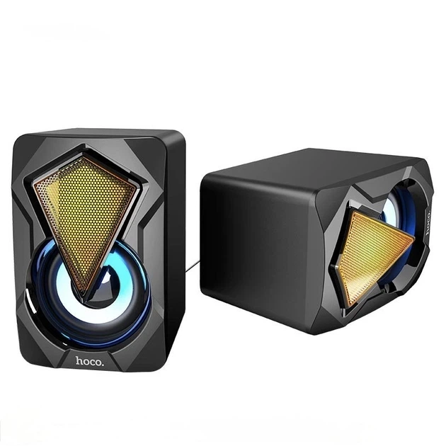 Портативная колонка Hoco DS30 6 Вт AUX/USB с иллюминацией Черная (DS30) - изображение 5