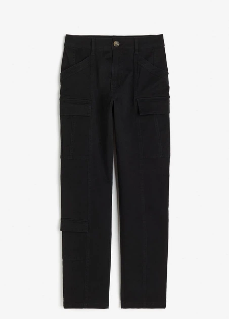 Штани H&M 18442 Чорний 48 (1207) - Фото 3 Штани H&M 18442 Чорний 48 (1207) - зображення 3
