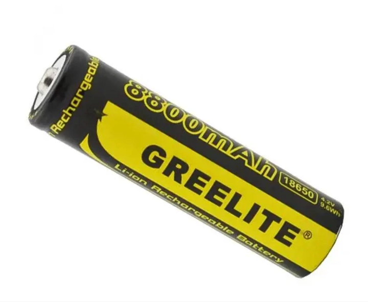 Акумуляторна батарея Li-Ion Greelite 18650 3,7 В 8800 мАг із захистом і виступачим плюсовим контактом - зображення 2