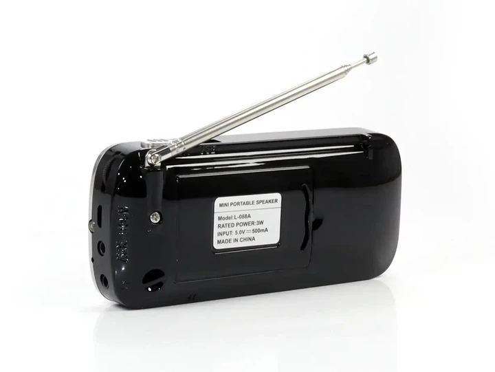Карманный мини-радиоприемник BKK USB MP3 L088 карманный с картридером и аккумулятором с папками и SD-картой Черный - изображение 5
