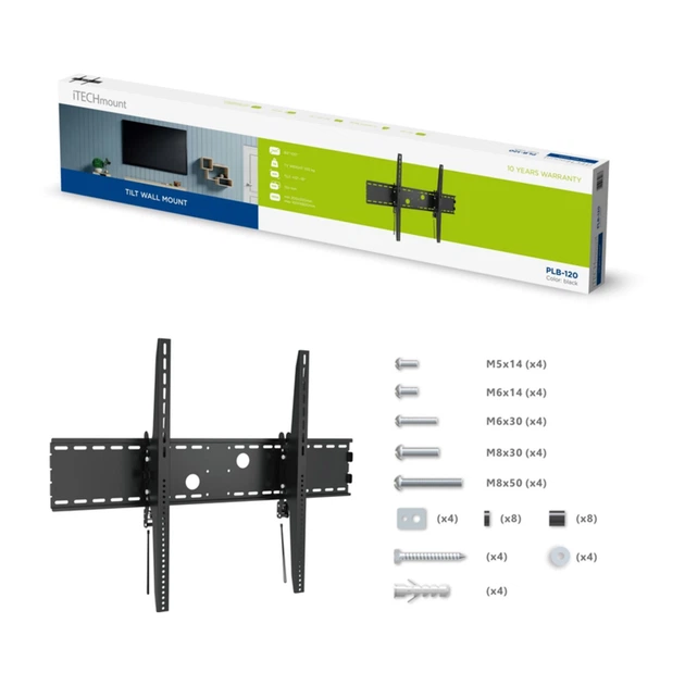 Кронштейн для телевизора ITech PLB-120 37"-70" с наклоном - Фото 5 Кронштейн для телевизора ITech PLB-120 37"-70" с наклоном - изображение 5