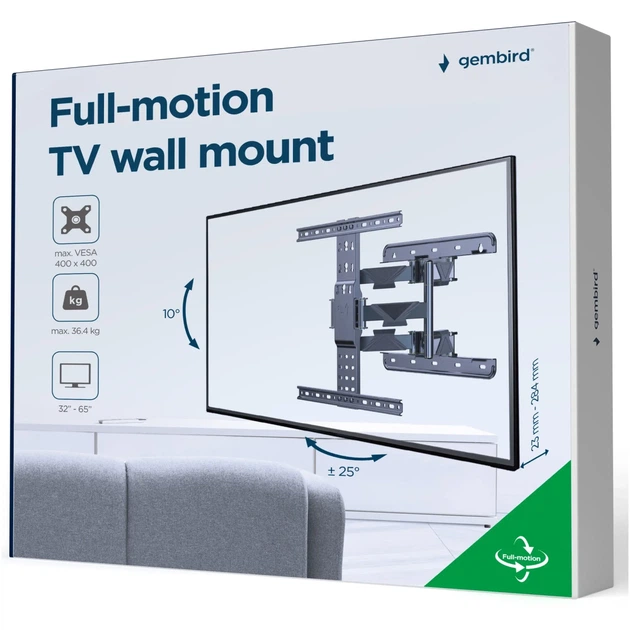 Кронштейн Gembird WM-65ST-01 - Фото 4 Кронштейн Gembird WM-65ST-01 - зображення 4