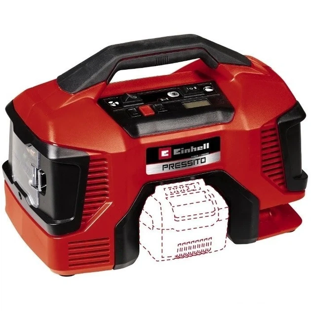 Компрессор воздушный Einhell PRESSITO 18/21 аккумуляторный 18В 10.5 бар 2.06 кг - изображение 2