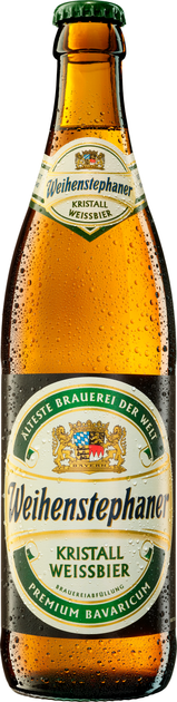 Упаковка пива Weihenstephaner Kristall світле пшеничне фільтроване 5.4% 0.5 л х 20 шт (4105120673823) - Фото 2 Упаковка пива Weihenstephaner Kristall світле пшеничне фільтроване 5.4% 0.5 л х 20 шт (4105120673823) - зображення 2