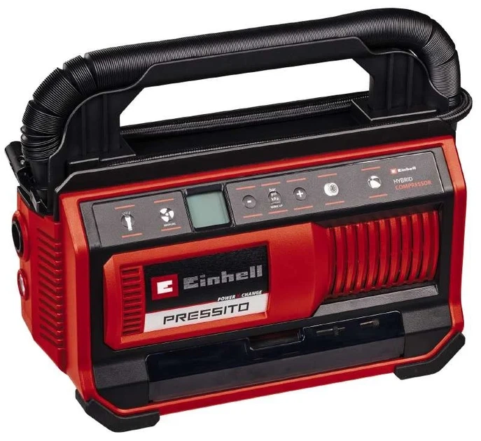 Компрессор автомобильный гибридный Einhell PRESSITO 18/25 Hybrid 11 бар 25 л/мин пластик 2,05 кг - изображение 6
