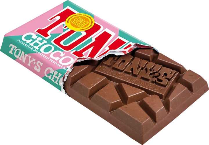 Шоколад молочный Tony's Chocolonely с карамелью, миндалем, кренделем и медом, 180г (Нидерланды) - изображение 4