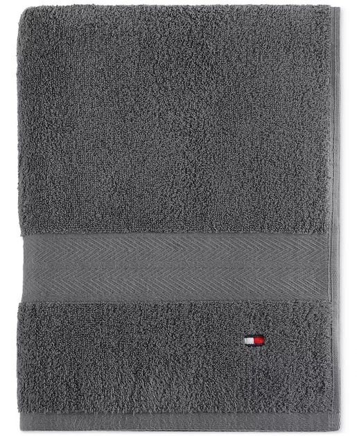 Полотенце банное TOMMY HILFIGER (883893996359) Modern American Solid Cotton Bath Towel темно серое - Фото 1 Полотенце банное TOMMY HILFIGER (883893996359) Modern American Solid Cotton Bath Towel темно серое - изображение 1