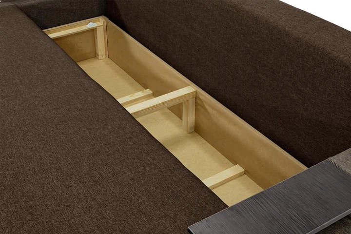 Диван Миллениум 235×98 см, коричневый с бежевым. - изображение 9