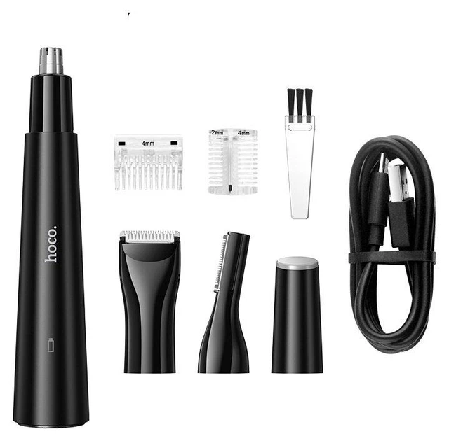 Тример Hoco HP37 3in1 Multi-functional Nose Hair Trimmer 350mAh Black - Фото 7 Тример Hoco HP37 3in1 Multi-functional Nose Hair Trimmer 350mAh Black - изображение 7
