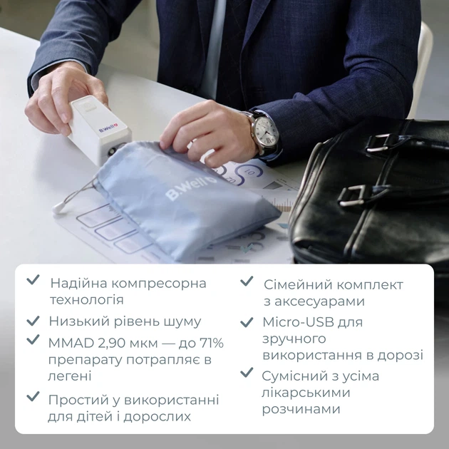 Небулайзер компрессорный компактный B.Well MED-120 - изображение 8