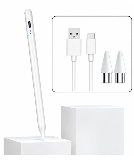 Стилус Leotec Stylus ePen Plus для iOS Android Windows, активний сенсорний олівець USB-C, білий - Фото 6 Стилус Leotec Stylus ePen Plus для iOS Android Windows, активний сенсорний олівець USB-C, білий - зображення 6