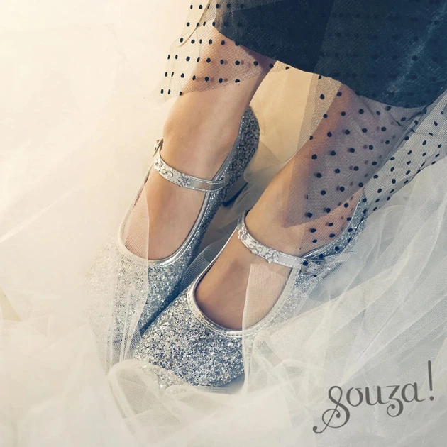 Туфлі для дівчаток Souza Margeurita срібні блискітки, розмір 33 - Фото 2 Туфлі для дівчаток Souza Margeurita срібні блискітки, розмір 33 - зображення 2