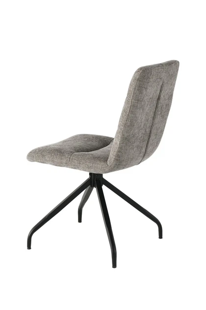 Стілець ProDobro лляна тканина 90х48х63 см чорний каркас сірий сидіння - зображення 3