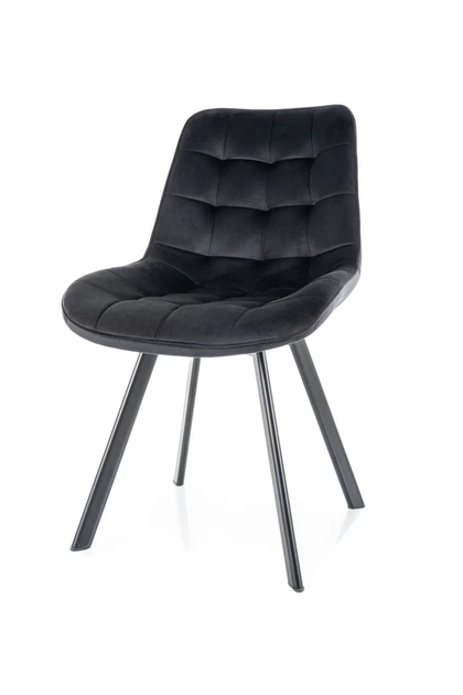 Стул MONTI VELVET вращающийся 180° металл черный 51х60х88 см велюр черный - изображение 3