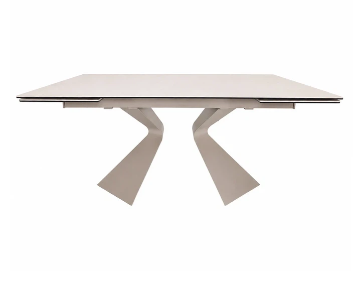 Стол раскладной LAURA CERAMIC 160(240)x90 см закаленное стекло + керамика бежевый матовый - изображение 2