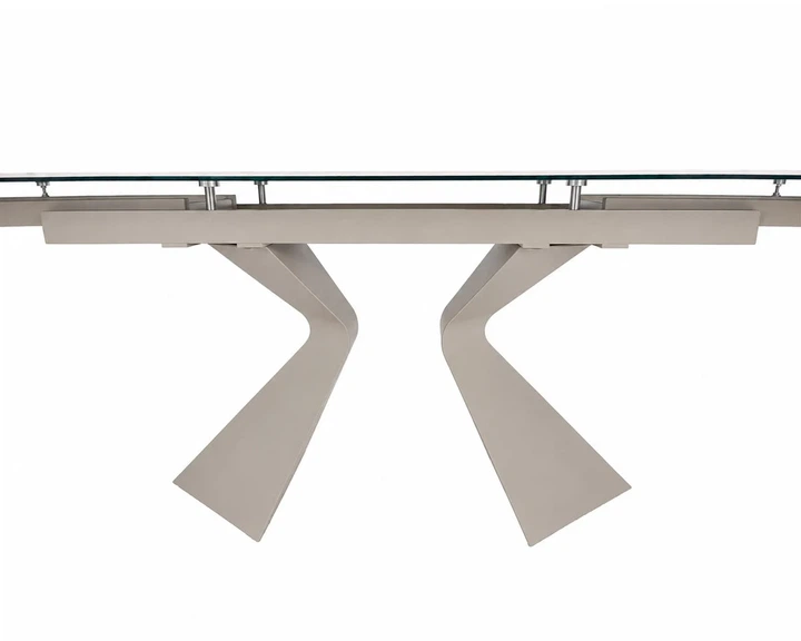 Стол раскладной LAURA CERAMIC 160(240)x90 см закаленное стекло + керамика бежевый матовый - изображение 3