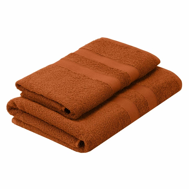 Комплект махровых полотенец ARDESTO Splendid 50х90см, 70х140см, 2 шт, 100% хлопок, цвет терракота - изображение 3