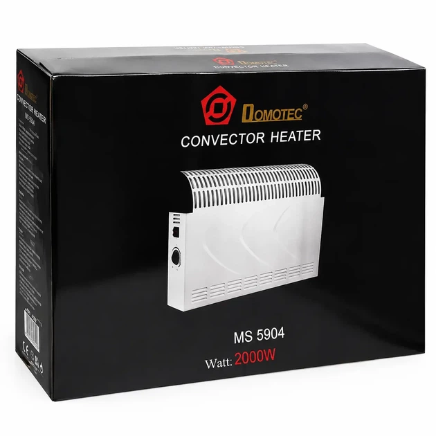 Конвектор электрический Domotec 2000 Вт обогреватель для дома 5–23 м² с регулятором мощности 750–2000 Вт напольный бесшумный отопитель с защитой от перегрева для квартиры офиса помещения - изображение 4